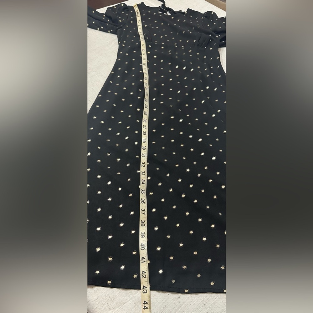 Fashion Union Black Dress with White Dots - Picture 7 of 11